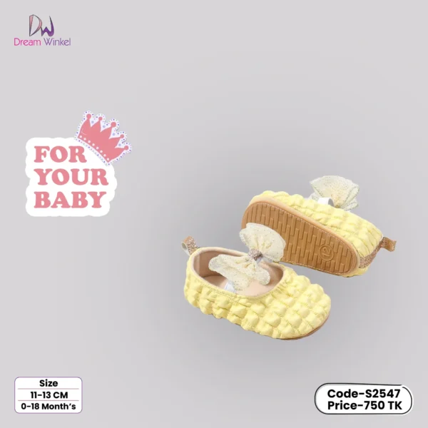Soft Baby Shoes Flat Anti-slip Sole High Quality-Yellow